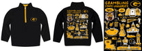 Grambling State Tigers GSU Hand Sketched Vive La Fete Impressions Artwork Black Boys Quarter Zip Pullover V1 - Vive La Fête - Online Apparel Store