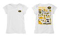 Grambling State Tigers GSU Hand Sketched Vive La Fete Impressions Artwork White Girls Cotton Short Sleeve Tee - Vive La Fête - Online Apparel Store