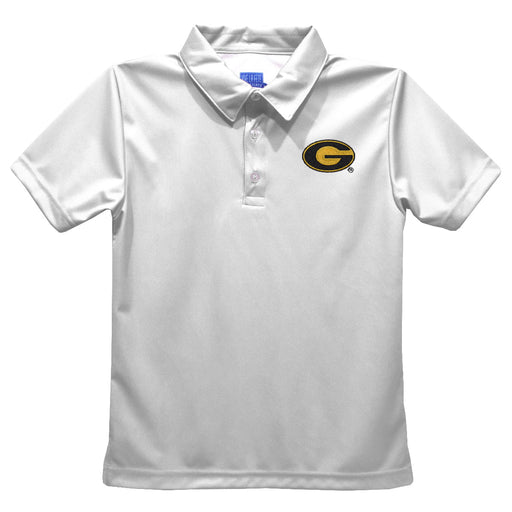 Grambling State Tigers GSU Embroidered White Short Sleeve Polo Box Shirt