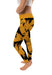 Grambling State Tigers GSU Vive La Fete Paint Brush Logo on Waist Women Gold Yoga Leggings - Vive La Fête - Online Apparel Store