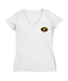 Grambling State Tigers GSU Hand Sketched Vive La Fete Impressions Artwork White Women Cotton Short Sleeve V-Neck Tshirt