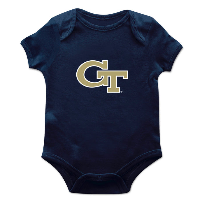 Georgia Tech Yellow Cotton Short Sleeve Bodysuit