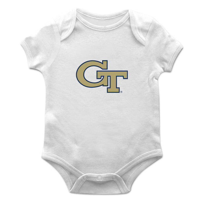 Georgia Tech Yellow Cotton Short Sleeve Bodysuit