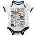 Georgia Tech Yellow Jackets Hand Sketched Vive La Fete Impressions Artwork Infant White Short Sleeve Onesie Bodysuit
