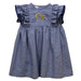 Georgia Tech Yellow Jackets Embroidered Navy Gingham Ruffle Dress - Vive La Fête - Online Apparel Store