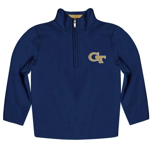 Georgia Tech Yellow Jackets Vive La Fete Game Day Solid Gold Quarter Zip Pullover Sleeves