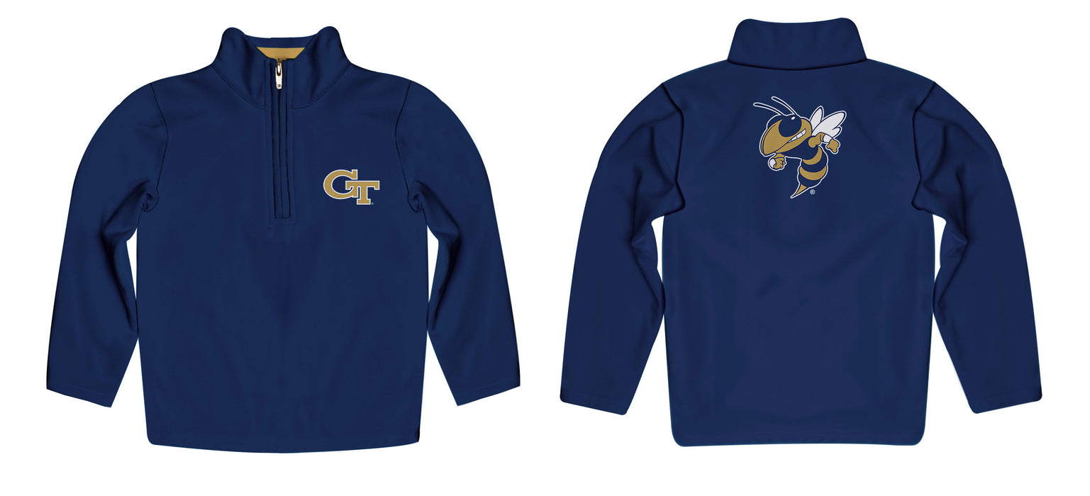 Georgia Tech Yellow Jackets Vive La Fete Game Day Solid Gold Quarter Zip Pullover Sleeves - Vive La Fête - Online Apparel Store