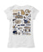 Georgia Tech Yellow Jackets Hand Sketched Vive La Fete Impressions Artwork White Girls Cotton Short Sleeve Tee - Vive La Fête - Online Apparel Store
