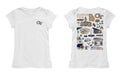 Georgia Tech Yellow Jackets Hand Sketched Vive La Fete Impressions Artwork White Girls Cotton Short Sleeve Tee - Vive La Fête - Online Apparel Store