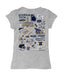 Georgia Tech Yellow Jackets Hand Sketched Vive La Fete Impressions Artwork Grey Girls Cotton Short Sleeve Tee - Vive La Fête - Online Apparel Store