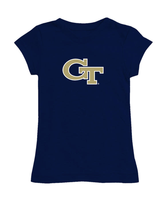 Georgia Tech Yellow Girl´s Fitted Cotton T-shirt