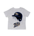 Georgia Tech Yellow Jackets Original Dripping Baseball Helmet Grey Cotton T-Shirt  by Vive La Fete