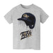 Georgia Tech Yellow Jackets Original Dripping Baseball Helmet Grey Cotton T-Shirt  by Vive La Fete