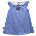Grand Valley State Lakers Embroidered Royal Gingham A Line Dress