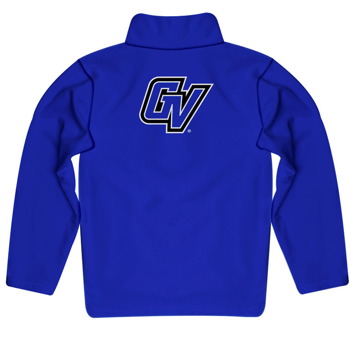 Grand Valley State Lakers  Vive La Fete Game Day Solid Blue Quarter Zip Pullover Sleeves - Vive La Fête - Online Apparel Store