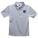 Grand Valley State Lakers Embroidered Gray Stripes Short Sleeve Polo Box Shirt