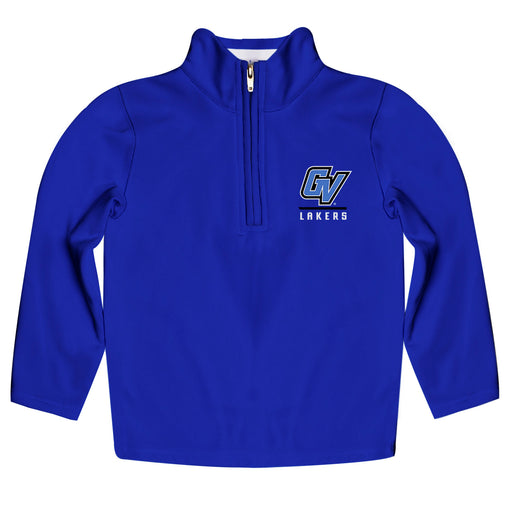 Grand Valley State Lakers Vive La Fete Logo and Mascot Name Womens Blue Quarter Zip Pullover