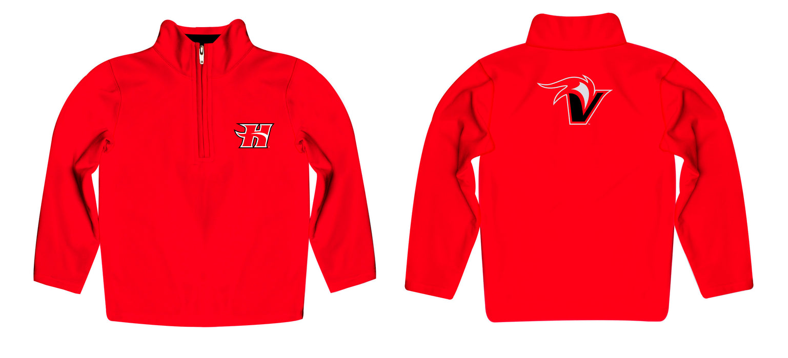Hawaii Hilo Vulcans Vive La Fete Game Day Solid Red Quarter Zip Pullover Sleeves - Vive La Fête - Online Apparel Store