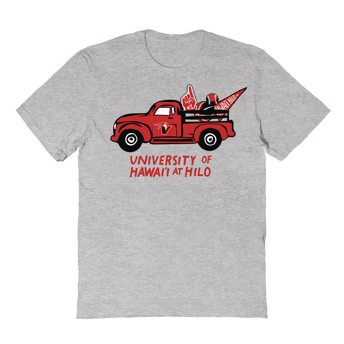 Hawaii Hilo Vulcans Hand Sketched Vive La Fete Impressions Truck Kids Grey Cotton T-shirt