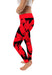 Hawaii Hilo Vulcans Vive La Fete Paint Brush Logo on Waist Women Red Yoga Leggings - Vive La Fête - Online Apparel Store