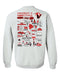 Hawaii Hilo Vulcans Hand Sketched Vive La Fete Impressions Artwork Red Crew Neck Sweatshirt for Women - Vive La Fête - Online Apparel Store