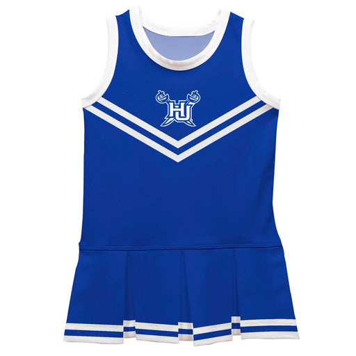 Hampton University Pirates Vive La Fete Game Day Blue Sleeveless Cheerleader Dress