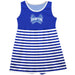 Hampton Pirates Vive La Fete Girls Game Day Sleeveless Tank Dress Solid Blue Logo Stripes on Skirt