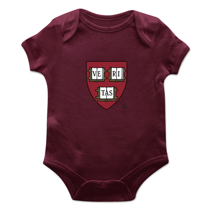 Harvard Crimson Cotton Short Sleeve Bodysuit