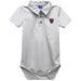 Harvard University Embroidered White Solid Knit Boys Polo Bodysuit