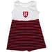Harvard Crimson Vive La Fete Girls White Sleeveless Tank Dress Red Stripes on Skirt