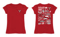 Harvard Crimson Hand Sketched Vive La Fete Impressions Artwork Red Girls Cotton Short Sleeve Tee - Vive La Fête - Online Apparel Store