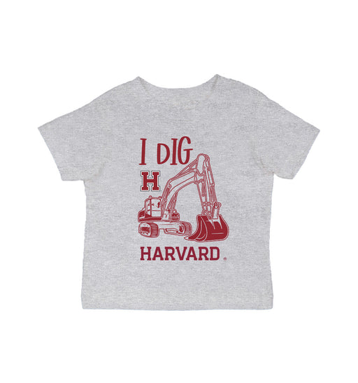 Harvard Crimson Vive La Fete Excavator Heather Grey Cotton Short Sleeve Tee