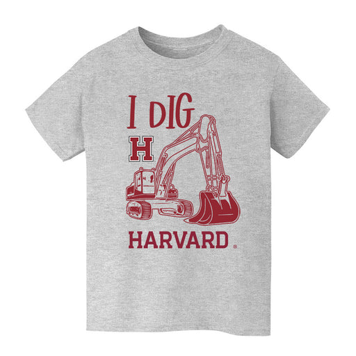 Harvard Crimson Vive La Fete Excavator Heather Grey Cotton Short Sleeve Tee