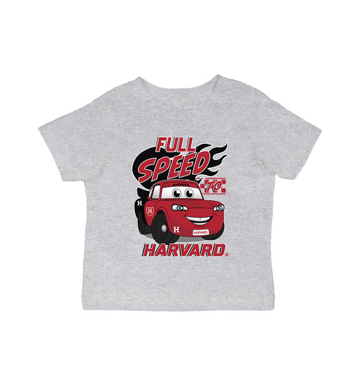 Harvard Crimson Vive La Fete Full Speed Heather Grey Cotton Short Sleeve Tee