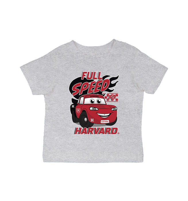 Harvard Crimson Vive La Fete Full Speed Heather Grey Cotton Short Sleeve Tee