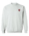 Harvard Crimson Hand Sketched Vive La Fete Impressions Artwork White Crew Neck Sweatshirt for Women