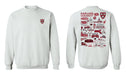 Harvard Crimson Hand Sketched Vive La Fete Impressions Artwork Red Crew Neck Sweatshirt for Women - Vive La Fête - Online Apparel Store