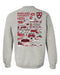 Harvard Crimson Hand Sketched Vive La Fete Impressions Artwork Red Crew Neck Sweatshirt for Women - Vive La Fête - Online Apparel Store