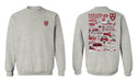 Harvard Crimson Hand Sketched Vive La Fete Impressions Artwork Red Crew Neck Sweatshirt for Women - Vive La Fête - Online Apparel Store
