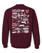 Harvard Crimson Hand Sketched Vive La Fete Impressions Artwork Red Crew Neck Sweatshirt for Women - Vive La Fête - Online Apparel Store