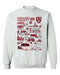 Harvard Crimson Hand Sketched Vive La Fete Impressions White Cotton Crewneck Sweatshirt for Women