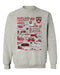 Harvard Crimson Hand Sketched Vive La Fete Impressions Grey Cotton Crewneck Sweatshirt for Women