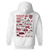 Harvard Crimson Hand Sketched Vive La Fete Impressions Artwork Red Cotton Fleece Long Sleeve Hoodie - Vive La Fête - Online Apparel Store