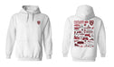Harvard Crimson Hand Sketched Vive La Fete Impressions Artwork Red Cotton Fleece Long Sleeve Hoodie - Vive La Fête - Online Apparel Store