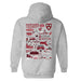 Harvard Crimson Hand Sketched Vive La Fete Impressions Artwork Red Cotton Fleece Long Sleeve Hoodie - Vive La Fête - Online Apparel Store