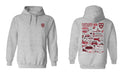 Harvard Crimson Hand Sketched Vive La Fete Impressions Artwork Red Cotton Fleece Long Sleeve Hoodie - Vive La Fête - Online Apparel Store