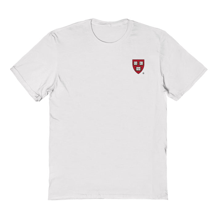 Harvard Crimson Vive La Fete Impressions Artwork White Womens Cotton Tshirt