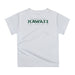 Hawaii Rainbow Warriors Original Dripping Football Helmet White T-Shirt by Vive La Fete - Vive La Fête - Online Apparel Store