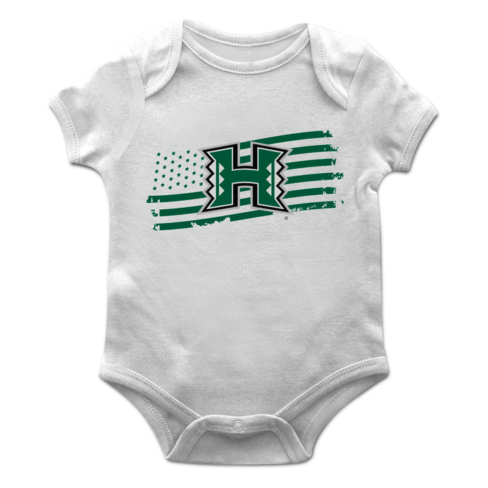 Hawaii Rainbow Warriors Vive La Fete Infant Game Day White Short Sleeve Bodysuit