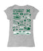 Hawaii Rainbow Warriors Hand Sketched Vive La Fete Impressions Artwork Grey Girls Cotton Short Sleeve Tee - Vive La Fête - Online Apparel Store